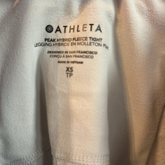 Athleta Peak Hybrid Fleece Tight in Light Grey - Picture 6 of 6